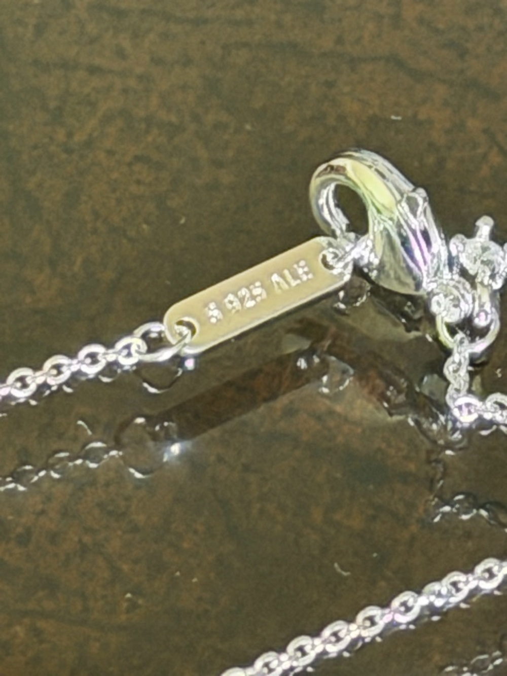 Pandora Silver Heart Necklace with Red and Clear Stones new no box - Picture 2 of 3